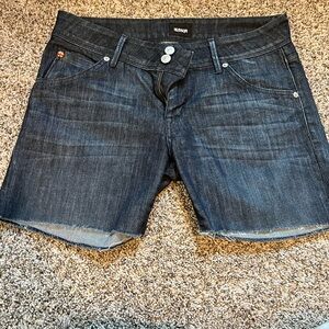 Hudson Jeans Dark Blue Jean Shorts